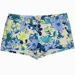 ​Mossimo Supply Co. Blue & Green Floral Print Chino Shorts Size 15